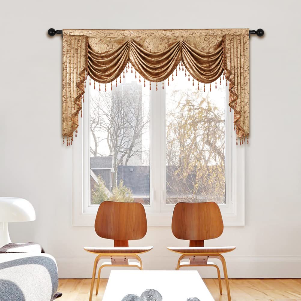 window valance and curtain