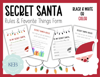 secret santa printable rules