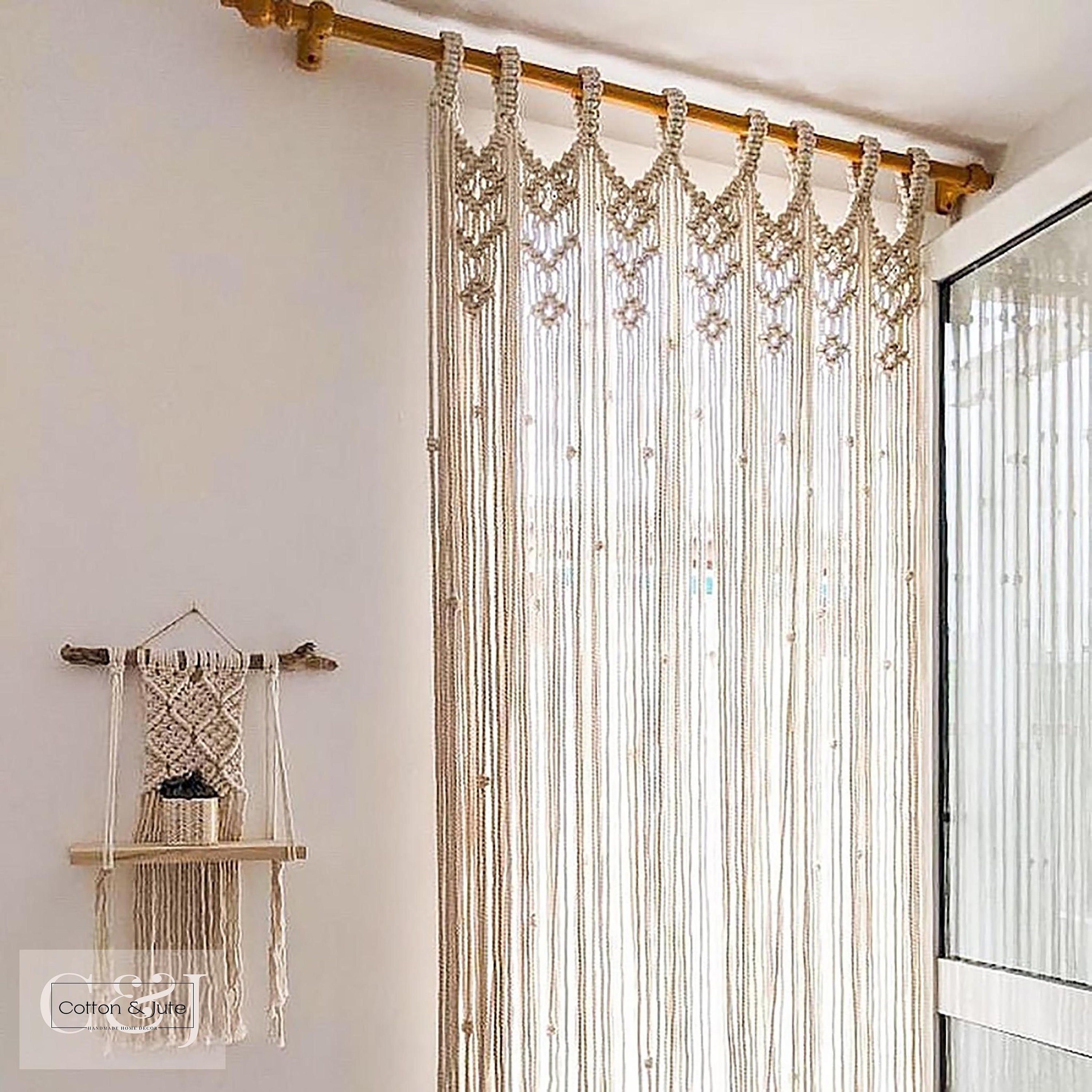 macrame door curtain