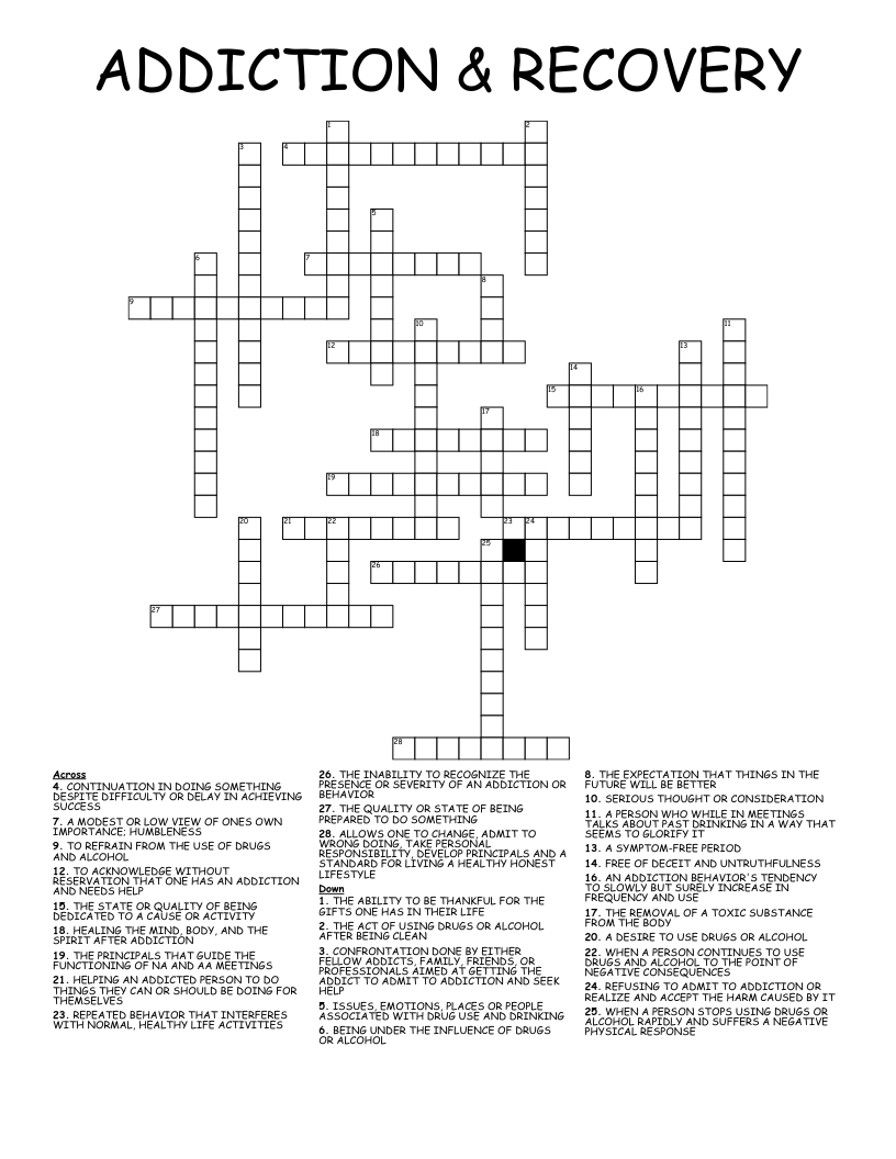 crossword clue recover