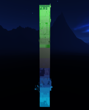 tower of elongated runs