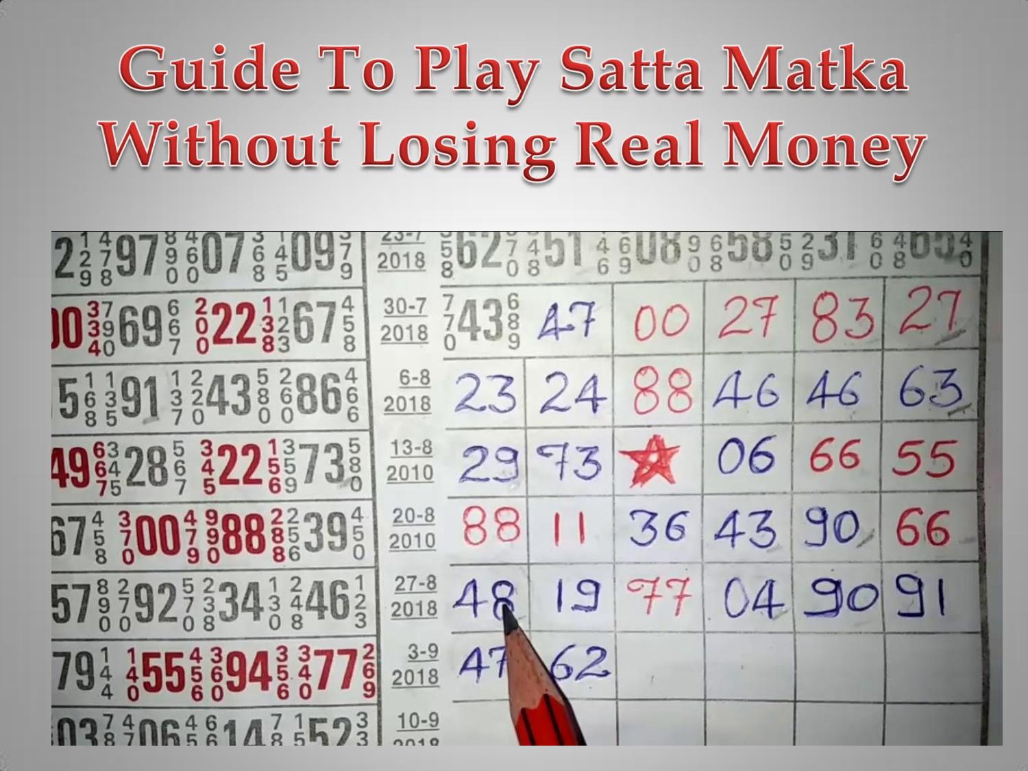 satta matka calculation