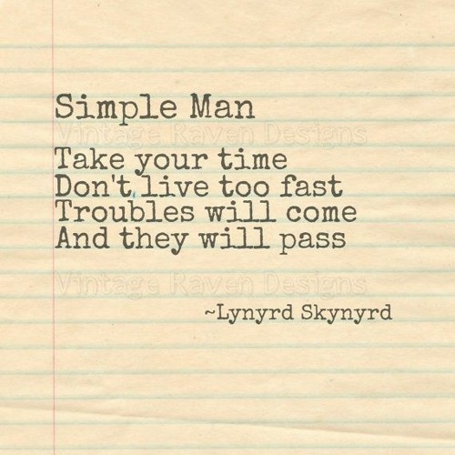 simple man lynyrd skynyrd with lyrics