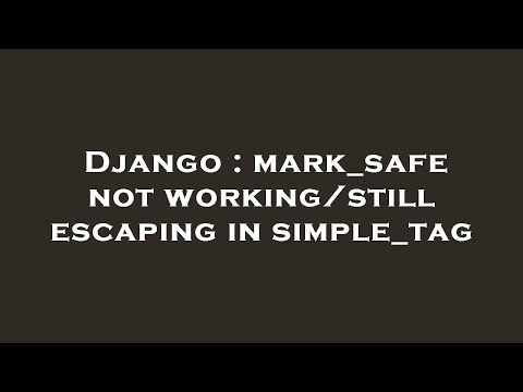 django mark_safe