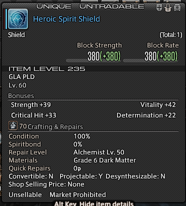 heroic spirit shield ffxiv