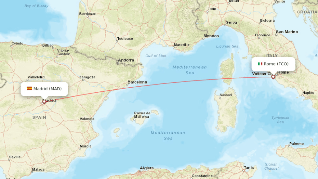 madrid to rome flights