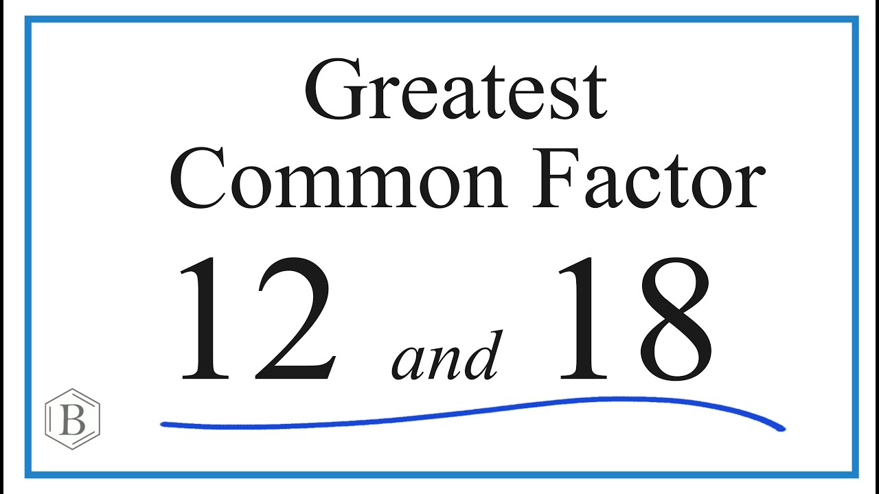 greatest common factor for 12