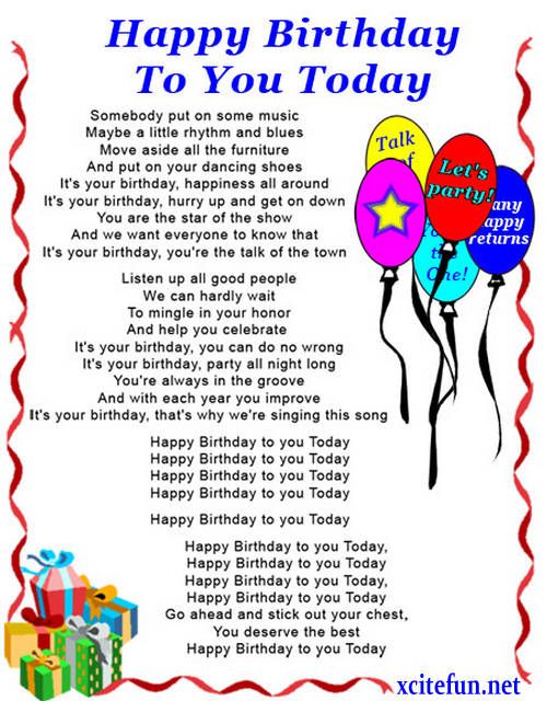 happy birthday to you funny lyrics