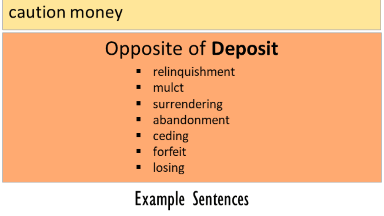 deposit antonym