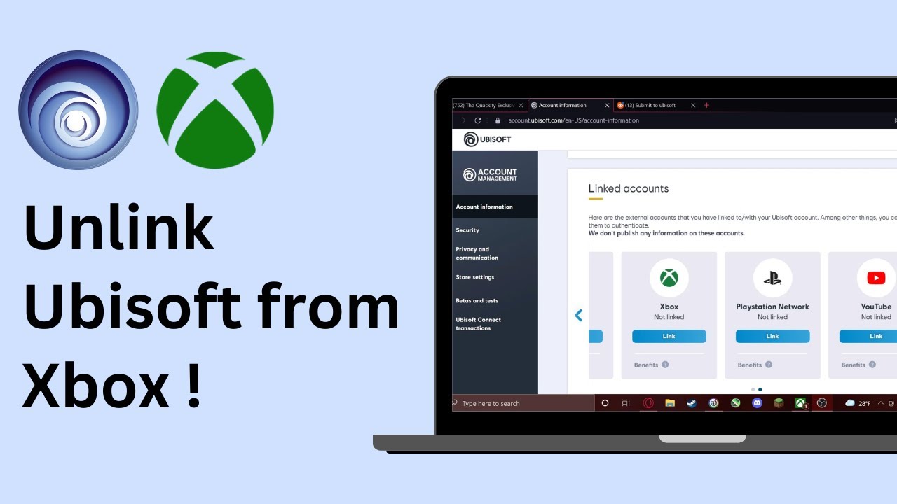 how to unlink ubisoft account from xbox