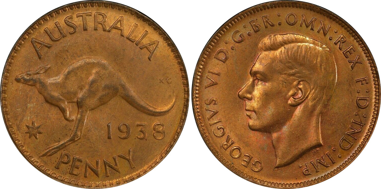 1938 penny australia value