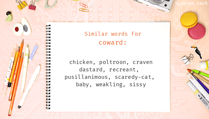 synonym for coward
