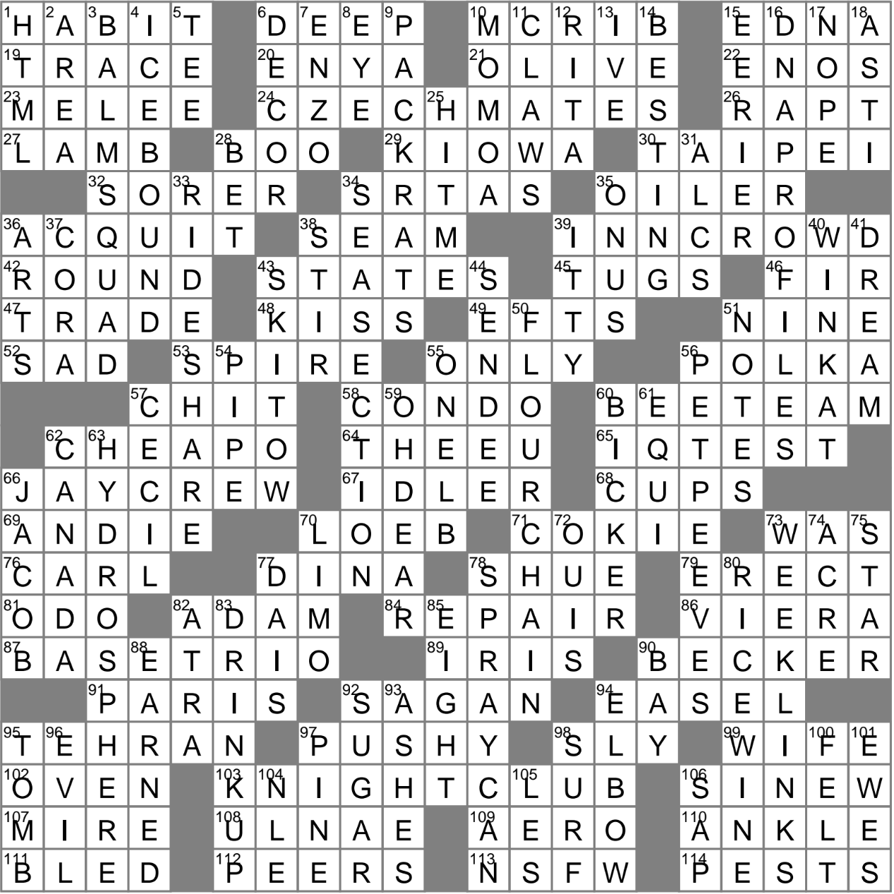 disjointed crossword clue