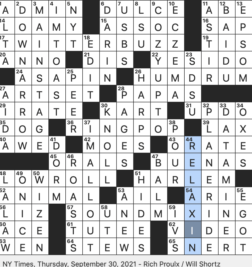 word has it nyt crossword clue