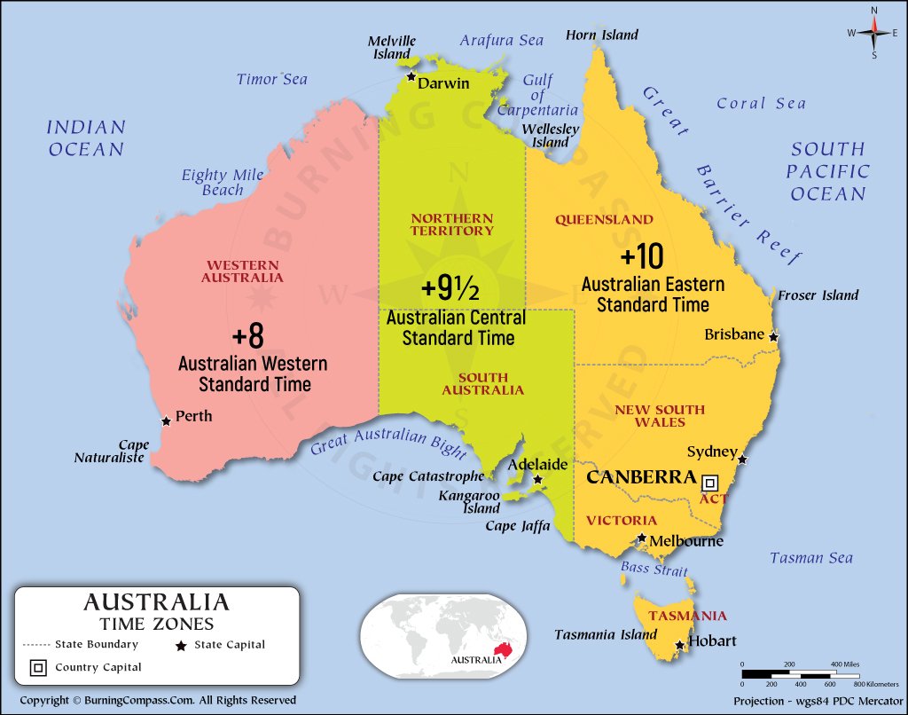 cst time zone australia