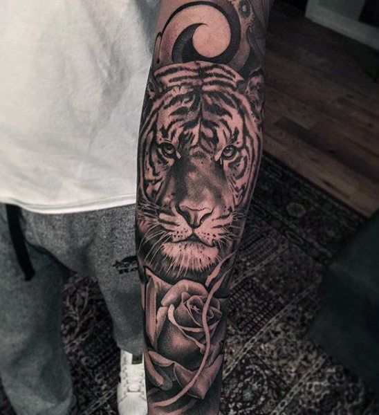 forearm tattoo tiger