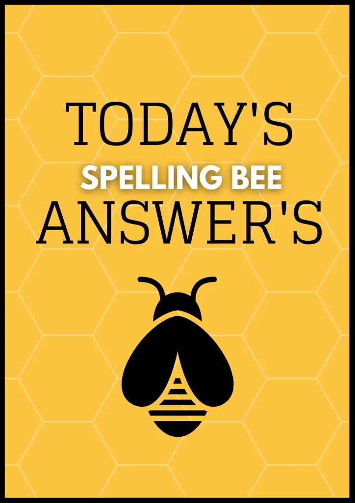 spelling bee nyt answers