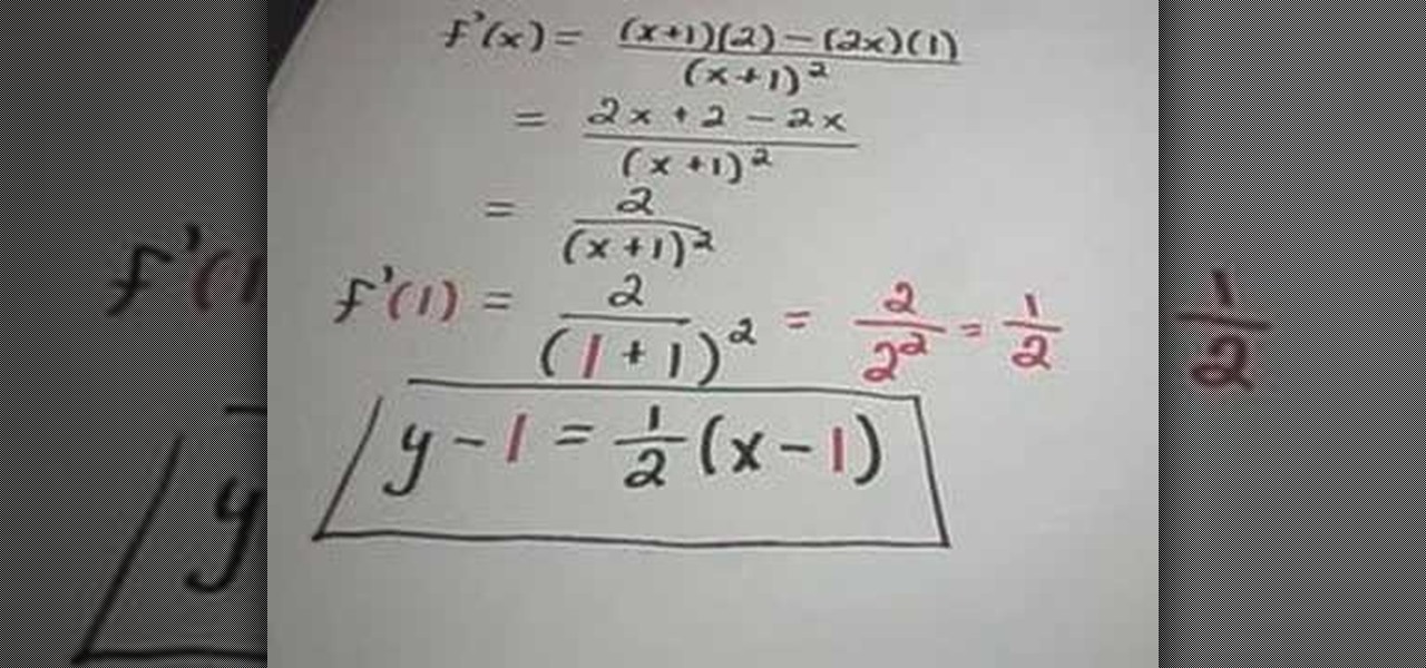 finding equation of tangent line calculator