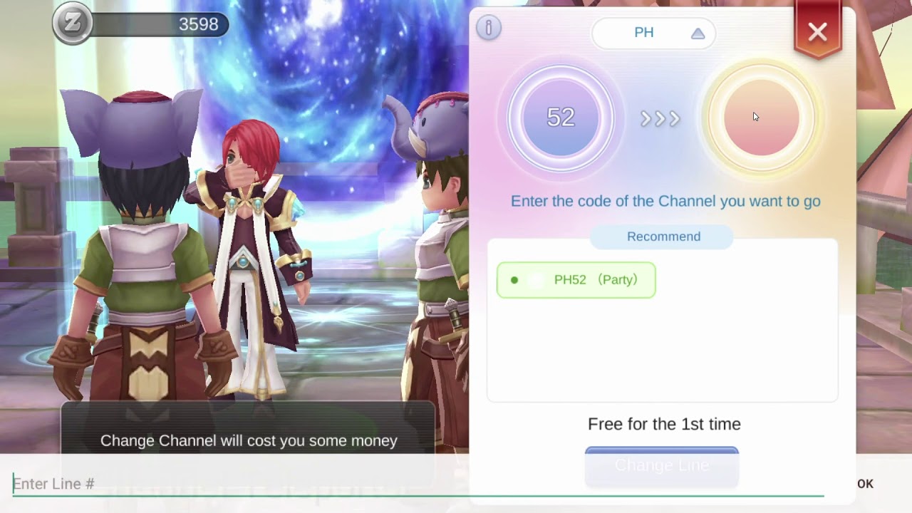 ragnarok m change channel