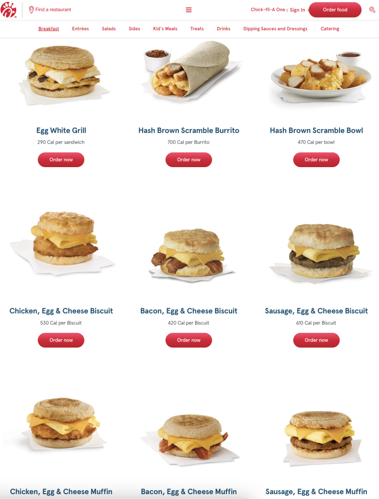 chick fil a brrakfast