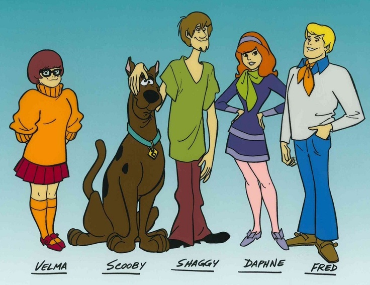 scooby doo cartoon characters names