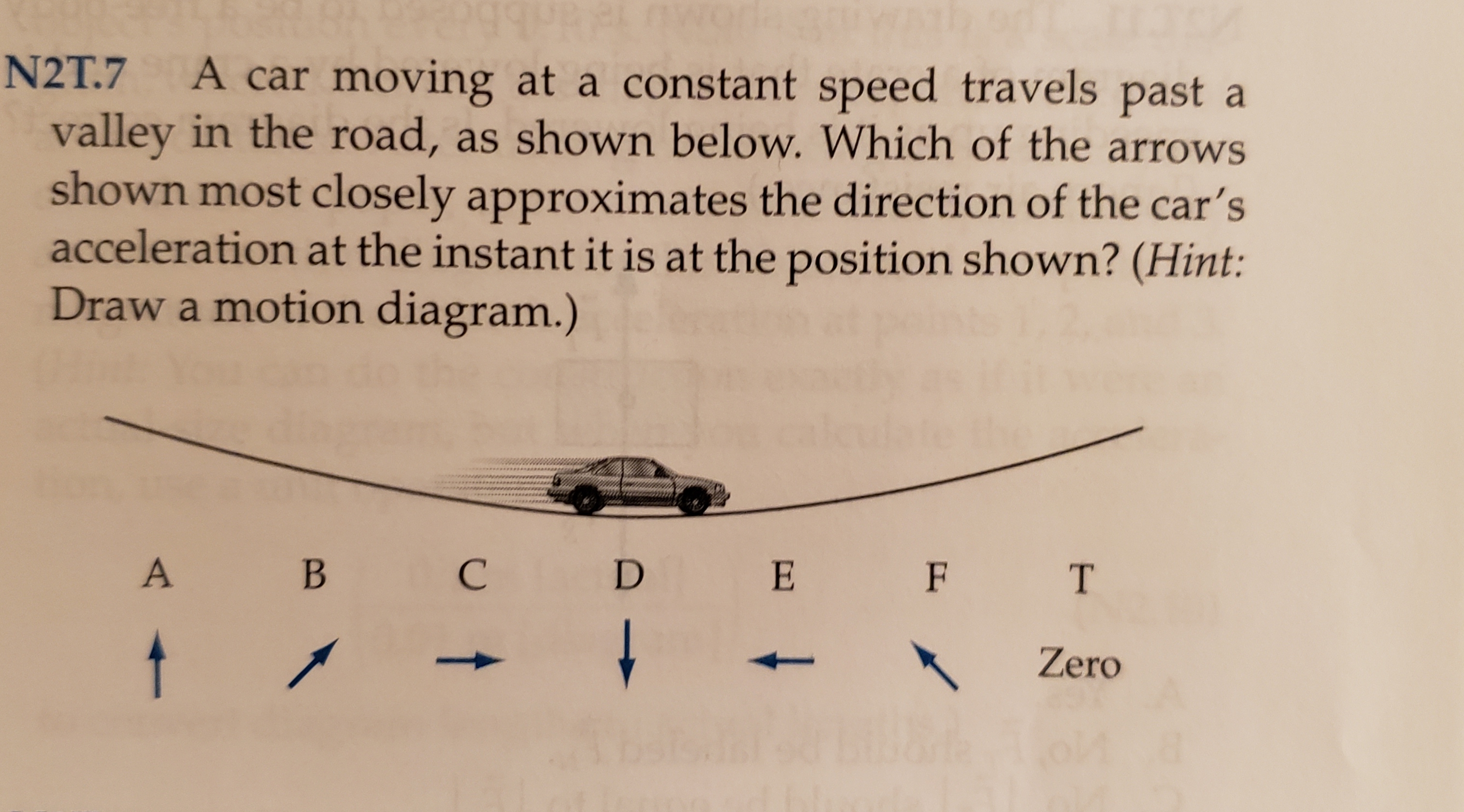 a car moving with a constant speed