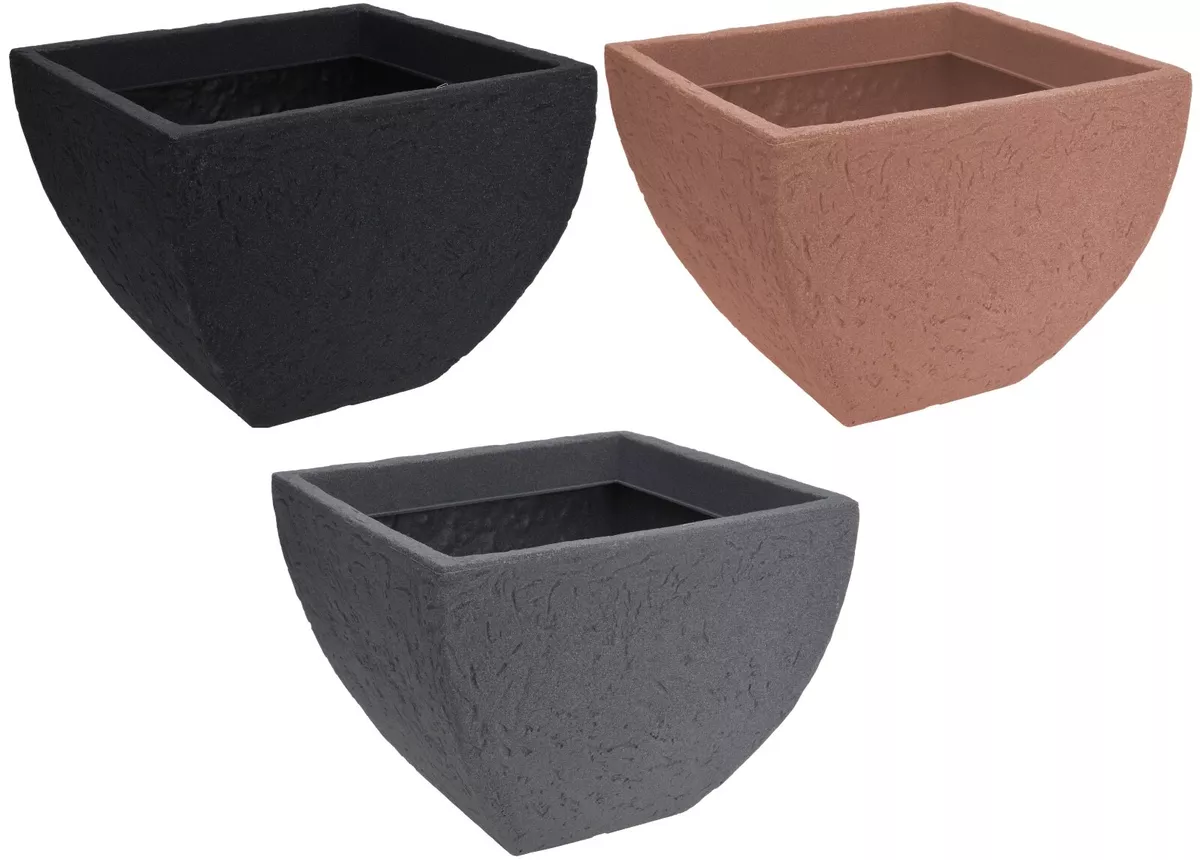 stone effect plastic planters