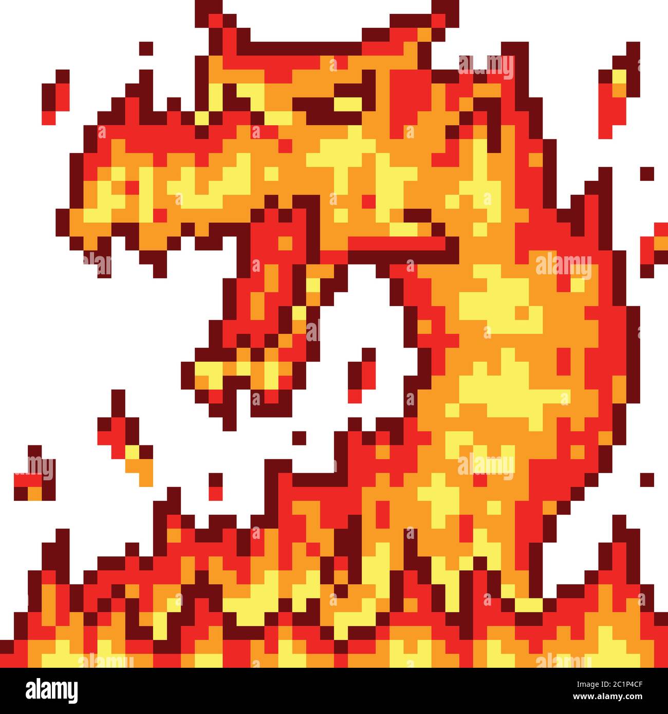 pixel art dragon