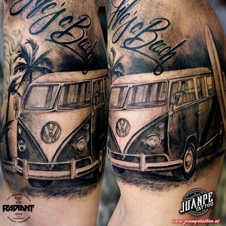 vw bus tattoo