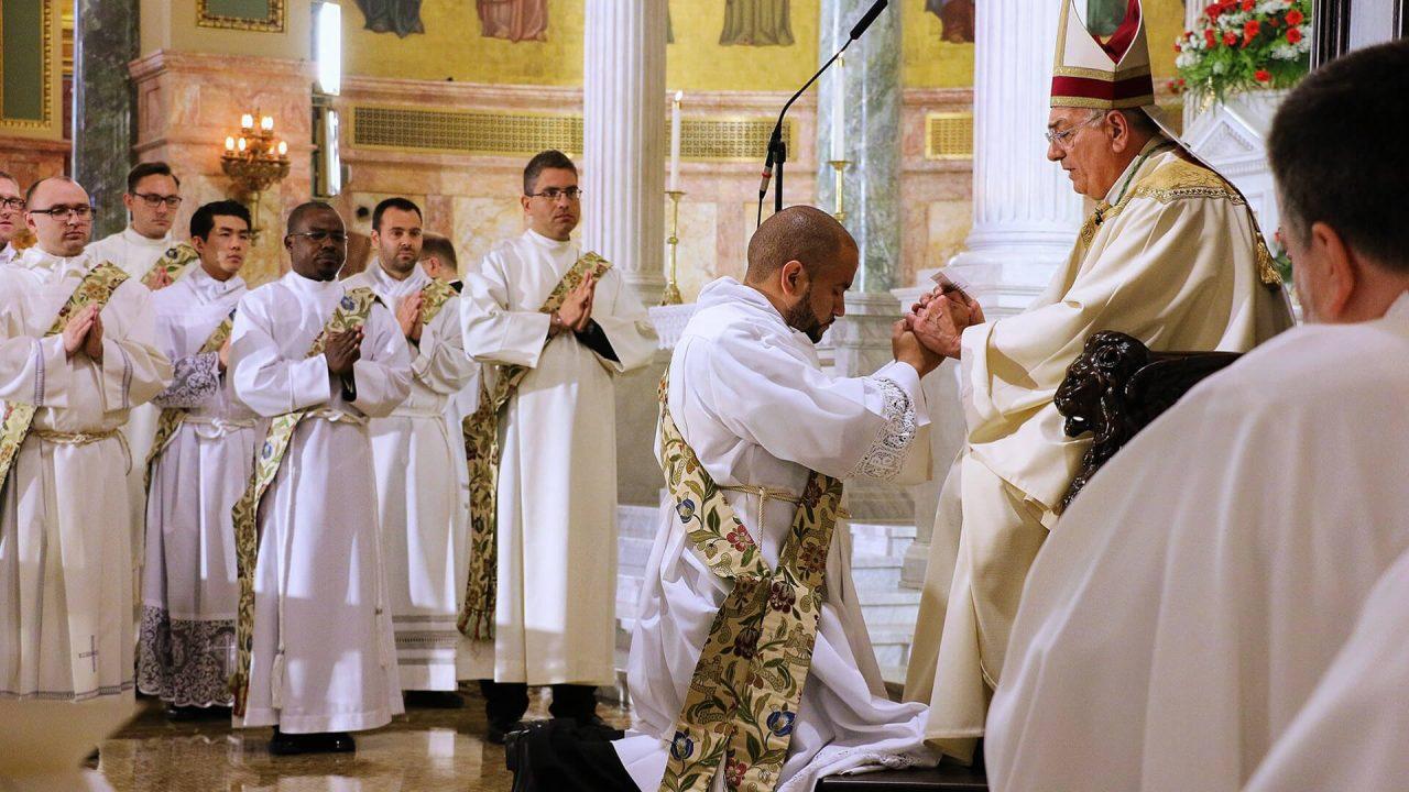 long white linen vestment