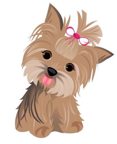 yorkie dog cartoon