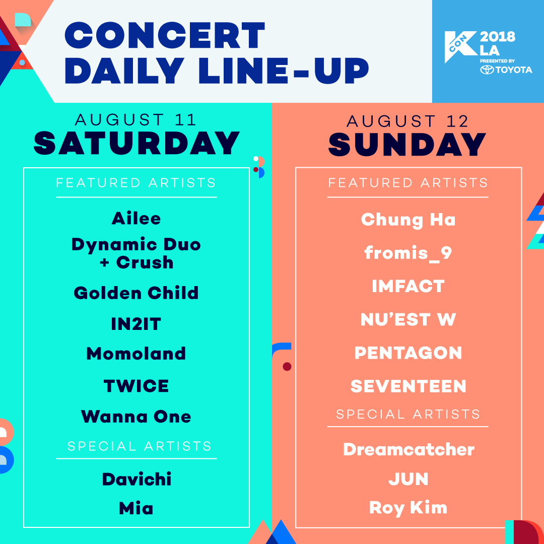 kcon 2018 lineup