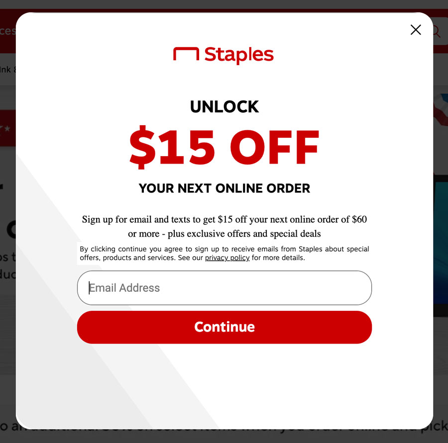 staples coupons