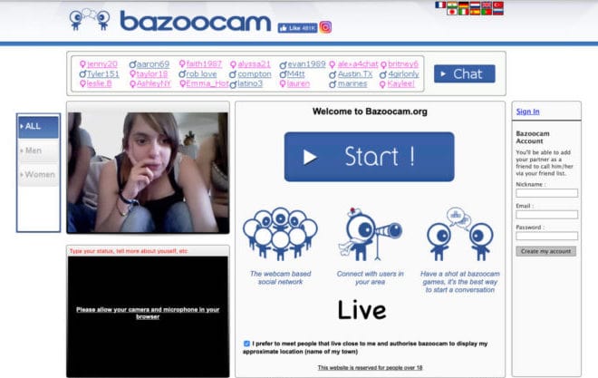 chatroulette bazoocam org