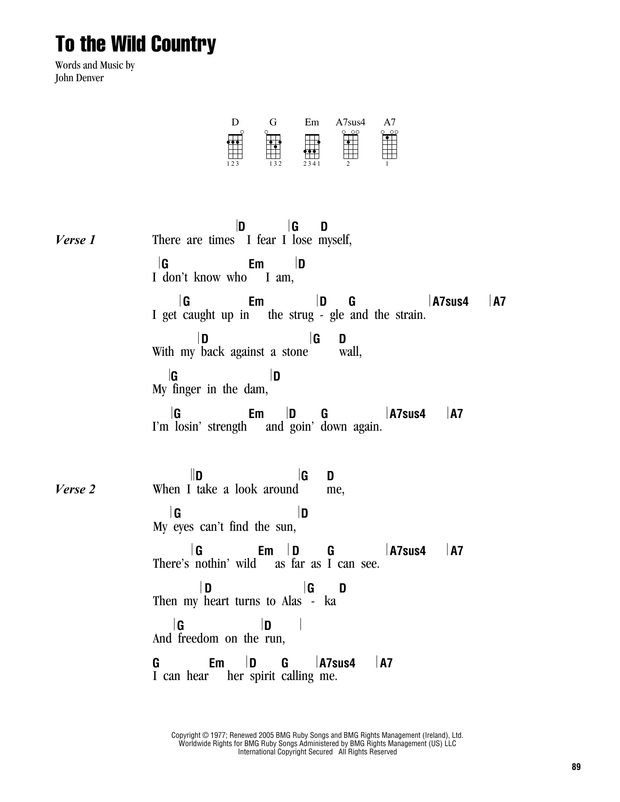 country songs on uke