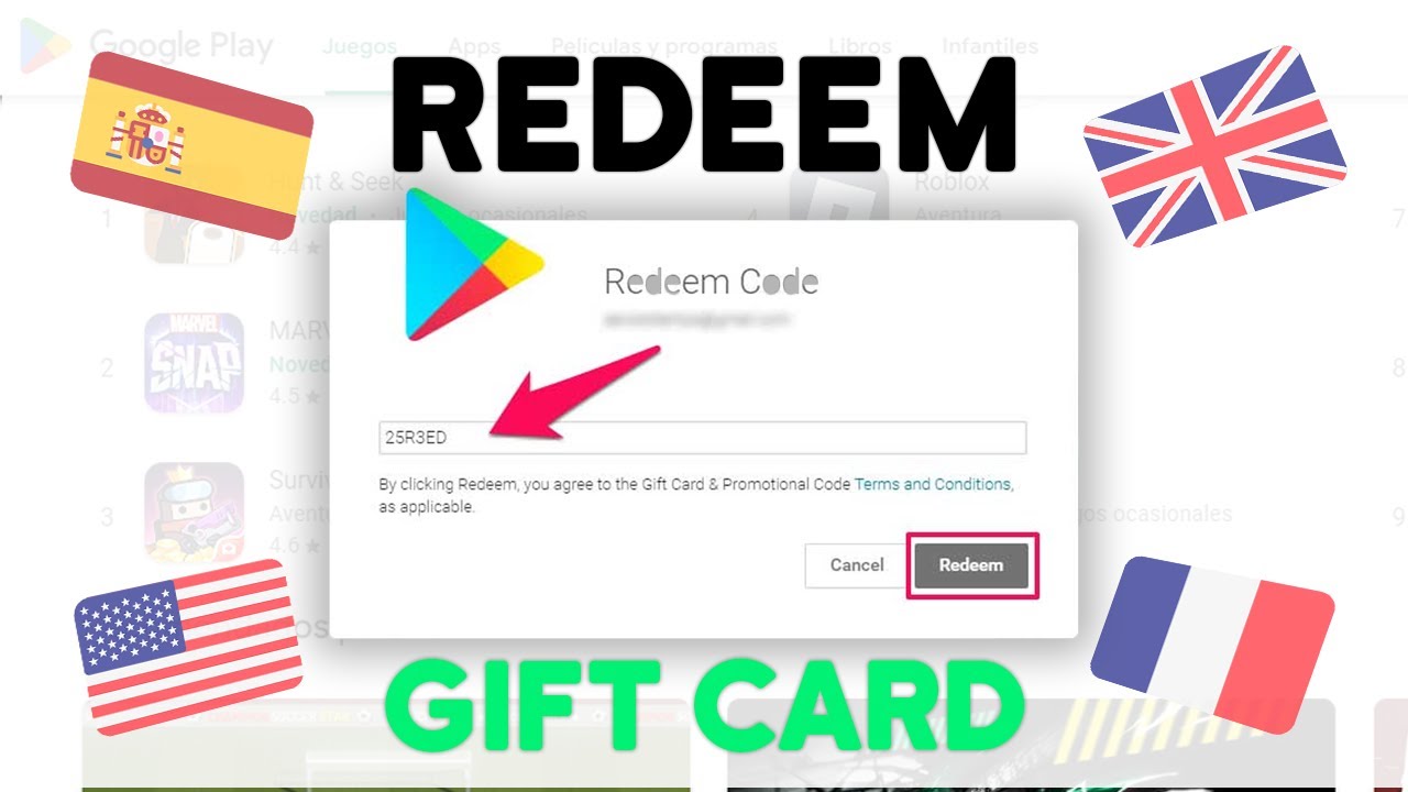 google play card redeem