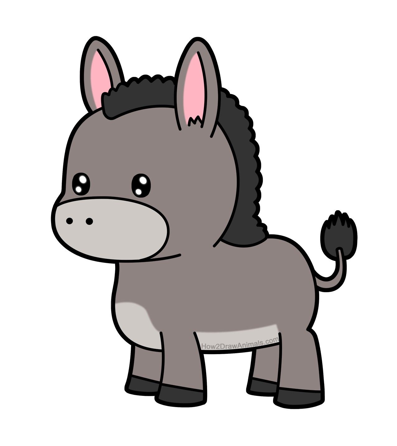 cute donkey cartoon