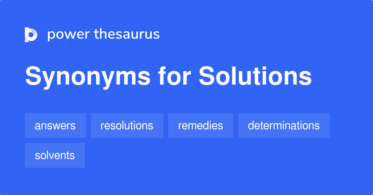 solution thesaurus