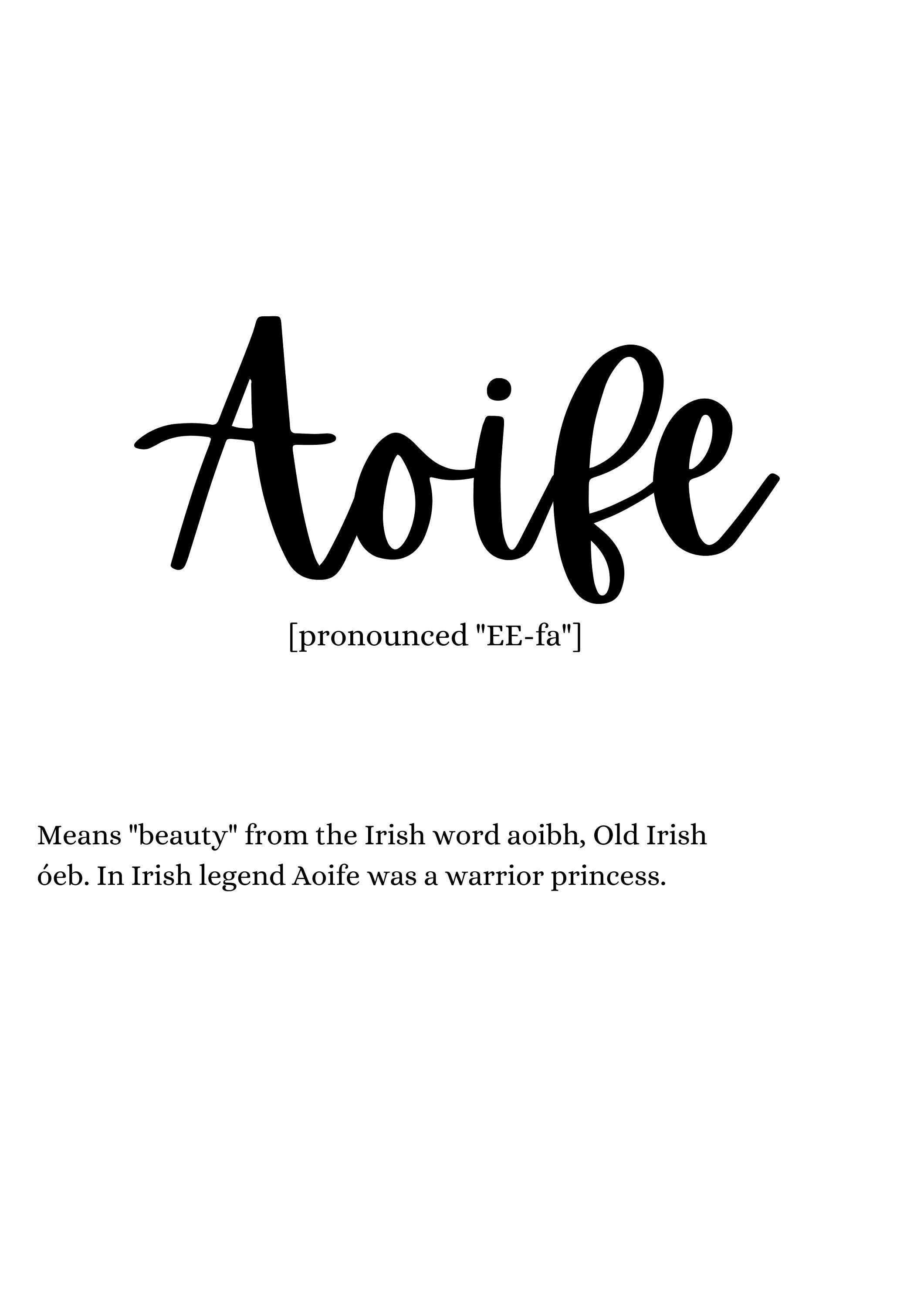 aoife name pronunciation