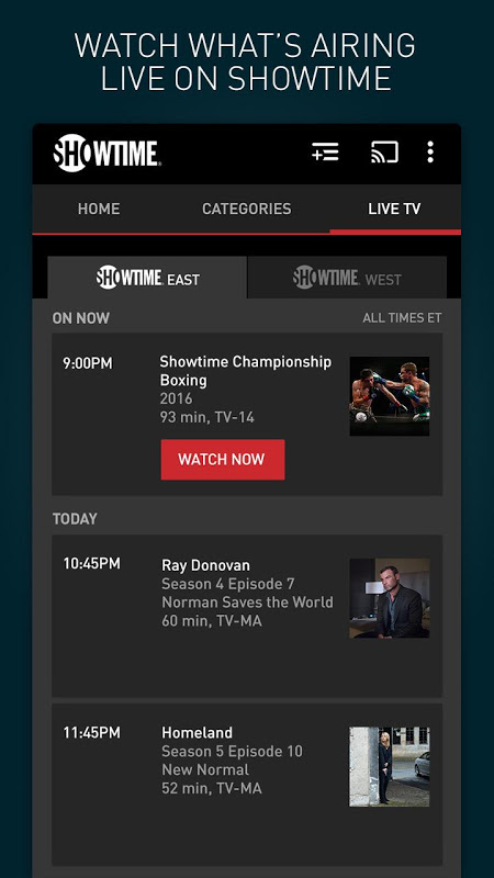 showtime apk