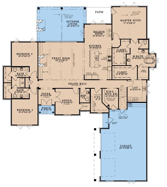 l shaped home floor plans