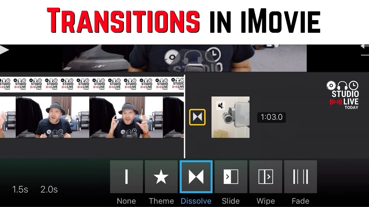 imovie change transitions iphone