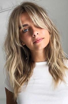 long bangs wavy hairstyles