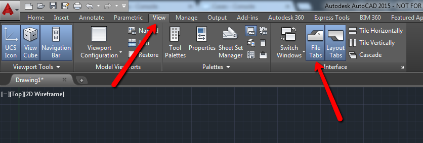 content tab in autocad