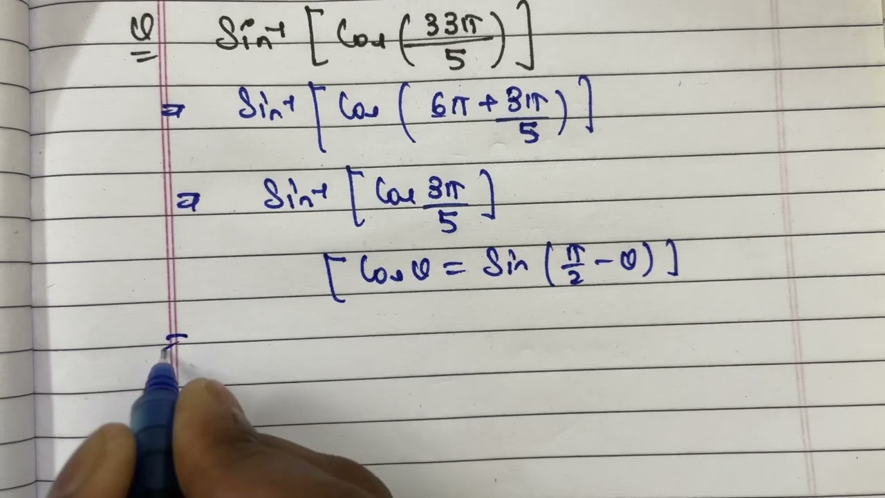 sin inverse cos 43 pi by 5