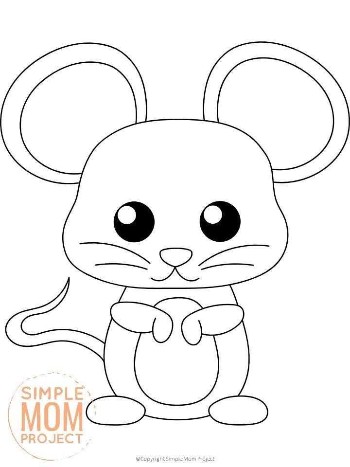 mouse coloring sheet