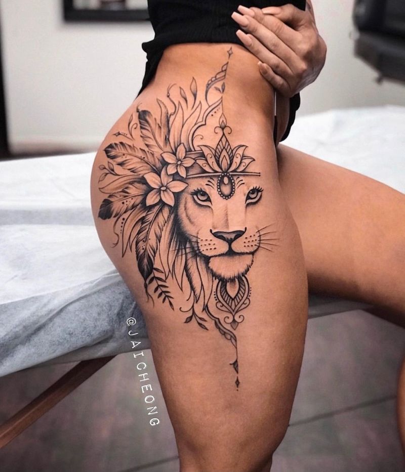 lion tattoos for women