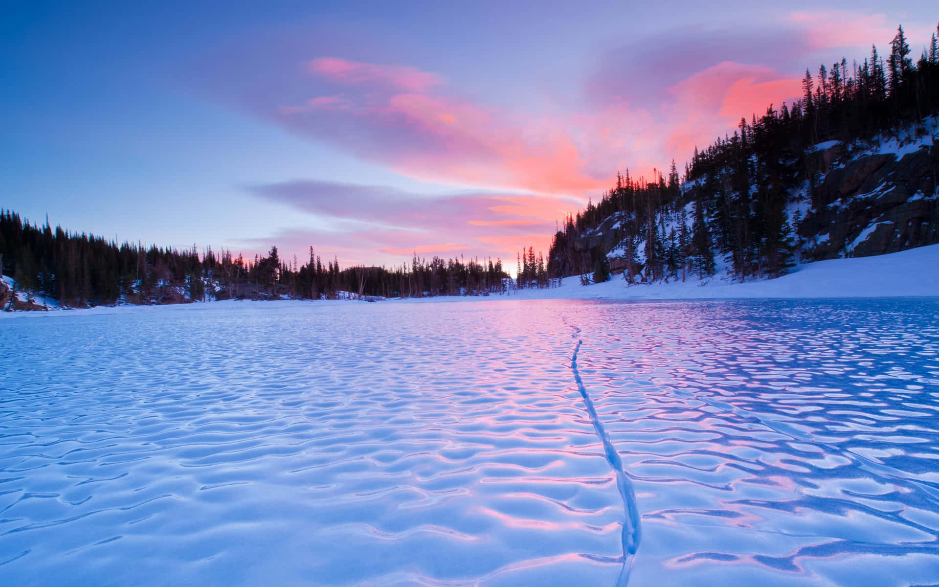 frozen lake wallpaper