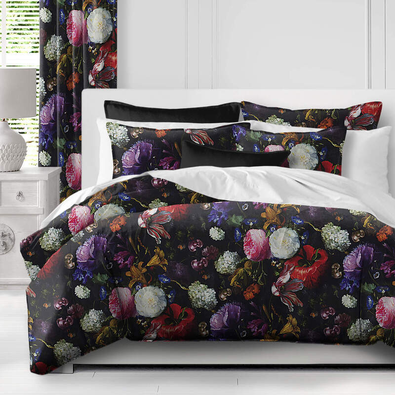 dark floral bedspread