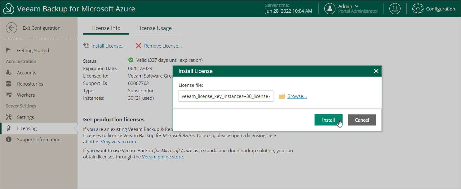 download veeam license file